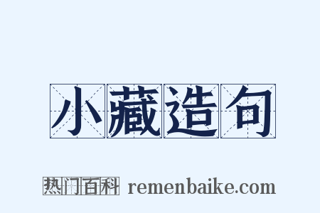 小藏造句是什么意思的图片